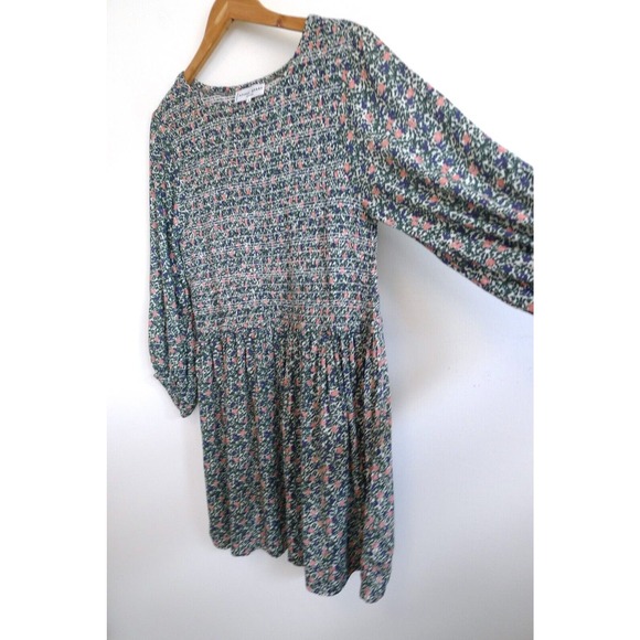 APIECE APART Olivia Floral Smocked Long Sleeve Mini Dress Shopbop 12 XL $325 - Picture 6 of 12